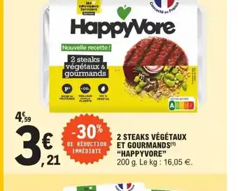 E.Leclerc 2 Steaks Végétaux Et Gourmands Happyvore offre