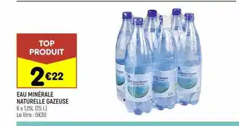Leader Price Eau minérale naturelle gazeuse offre