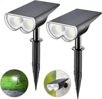 Amazon Linkind lampe de jardin solaire avec détecteur de mouvement, lampes solaires pour l'extérieur, applique murale extérieure ... offre