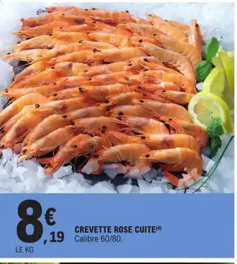 E.Leclerc Crevettes Rose Cuite offre
