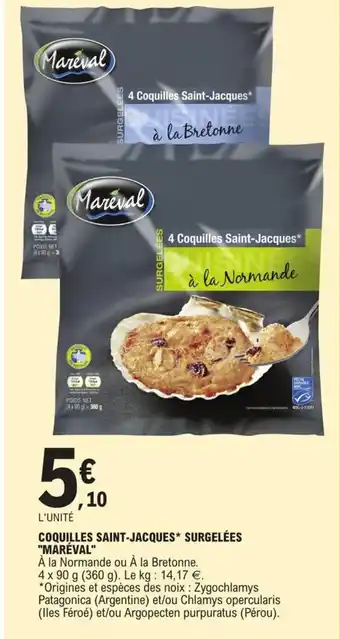 Coquilles Saint Jacques Surgelées mareval