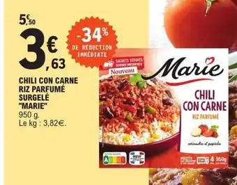Chili Con Carne Riz Parfumé Surgelé Marie
