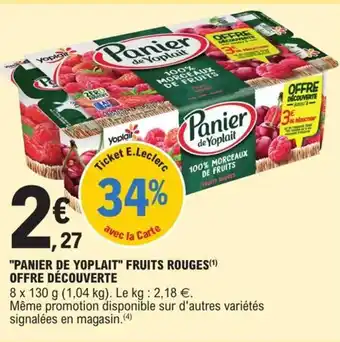 E.Leclerc Panier de Yoplait Fruits Rouges Offre Découverte offre