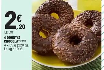 E.Leclerc 4 Doon'ys Chocolat offre