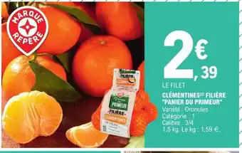 Clémentines Filiere Panier Ou Primeur