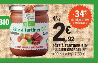 E.Leclerc Pâte à Tartiner Bio Lucien Georgelin offre