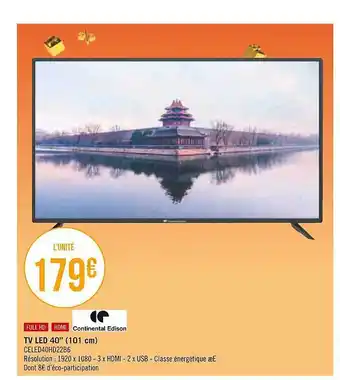 Géant Casino Tv led 40 offre