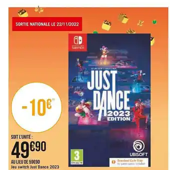 Géant Casino Jeu switch just dance 2023 offre