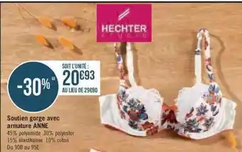 Géant Casino Soutien gorge avec armature anne hecter offre
