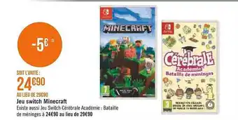 Géant Casino Jeu switch minecraft offre