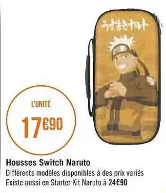 Géant Casino Housses switch naruto offre