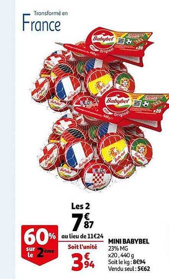 Auchan Mini babybel offre