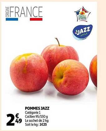 Auchan Pommes jazz offre