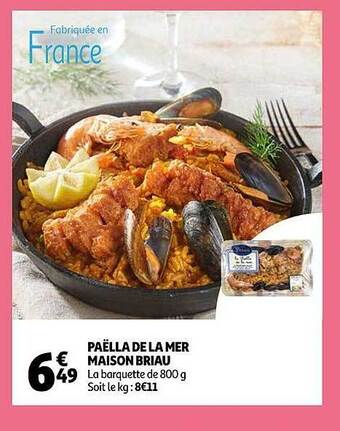 Auchan Paëlla de la mer maison briau offre