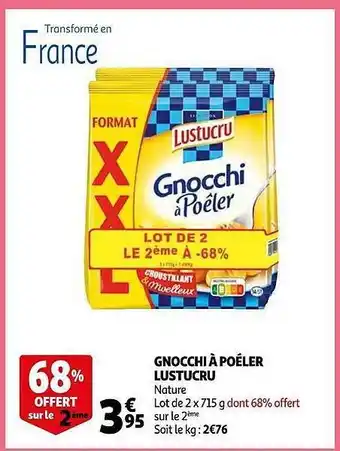 Auchan Gnocchi à poêler lustucru offre