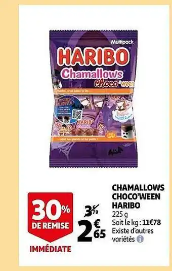 Auchan Chamallows choco'ween haribo offre