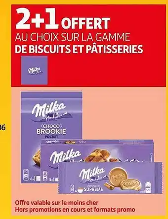 Auchan La gamme de biscuits et pâtisseries milka offre