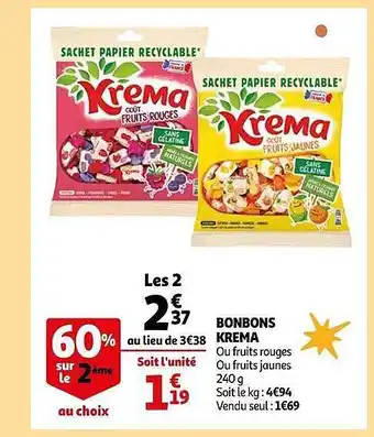 Auchan Bonbons krema offre