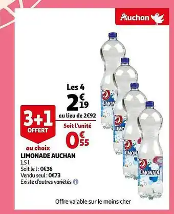 Auchan Limonade auchan offre