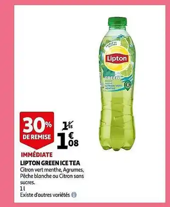 Auchan Lipton green ice tea offre
