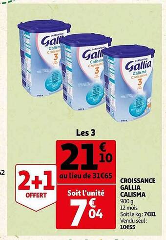 Auchan Croissance gallia calisma offre