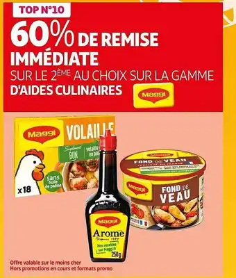 Auchan La gamme d'aides culinaires maggi offre