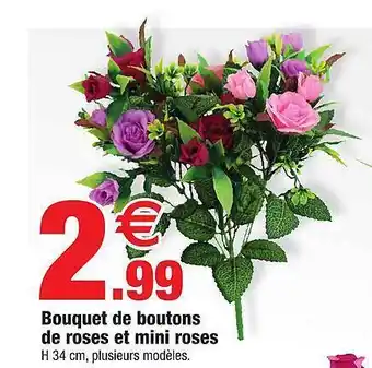 Bouquet de boutons de roses et mini roses