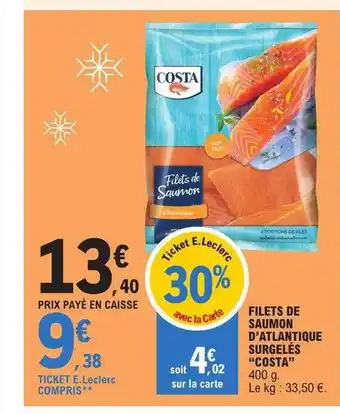 E.Leclerc Filets de saumon d'atlantique surgelés offre