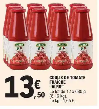 E.Leclerc Coulis de tomate fraîche offre