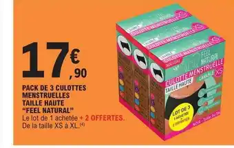 E.Leclerc Pack de 3 culottes menstruelles taille haute offre