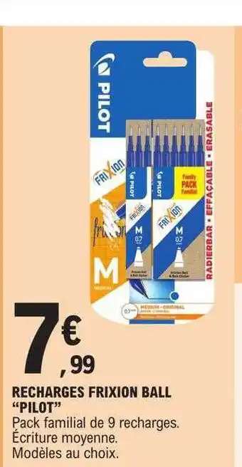 E.Leclerc Recharges frixion ball offre