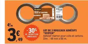 E.Leclerc Lot de 3 rouleaux adhésifs offre
