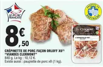 E.Leclerc Crépinette de porc façon orloff x6 offre