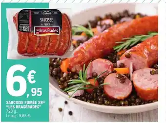 E.Leclerc Saucisse fumée x8 offre