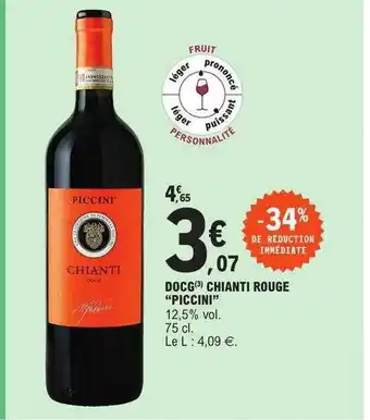 E.Leclerc Docg chianti rouge offre