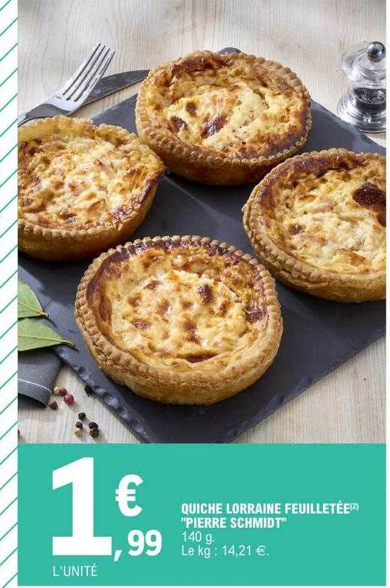 Promo Quiche lorraine feuilletée chez E.Leclerc