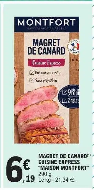 E.Leclerc Magret de canard cuisine express offre