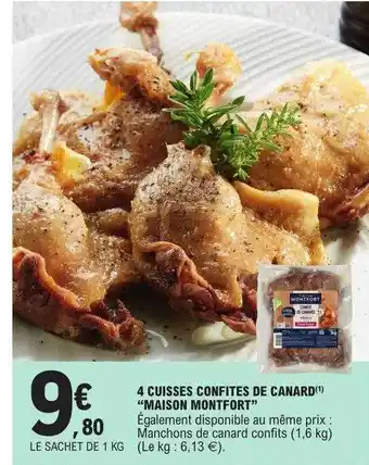 E.Leclerc 4 cuisses confites de canard offre