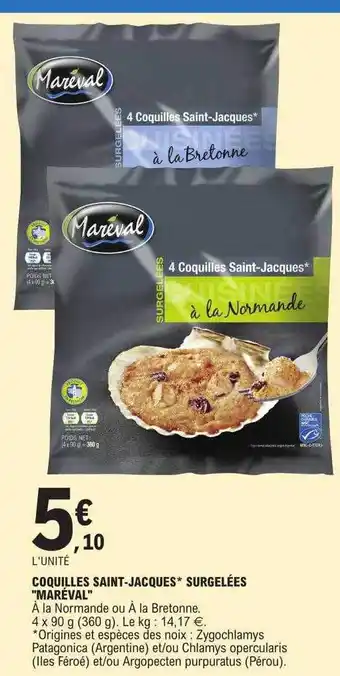 E.Leclerc Coquilles saint-jacques surgelées offre