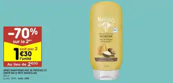Leader Price Après shampooing miel de provence et karité bio le petit marseillais offre