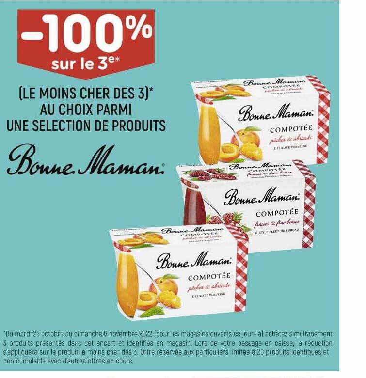 Promo Produits bonne maman chez Leader Price