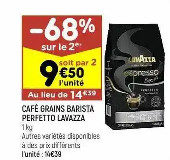 Leader Price Café grains barista perfetto lavazza offre