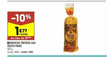 Leader Price Brioche tressée aux œufs frais offre