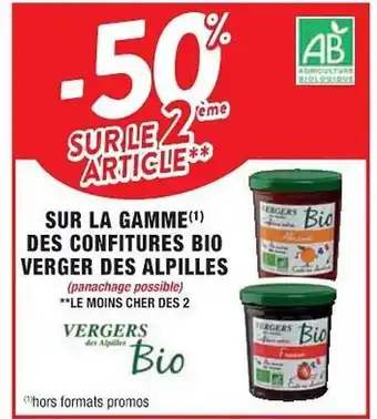 Cora x Carrefour La gamme des confitures bio verger des alpilles offre