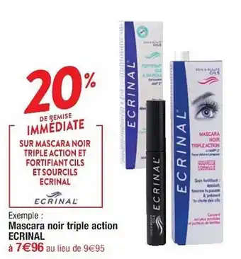 Cora x Carrefour Mascara noir triple action ecrinal offre