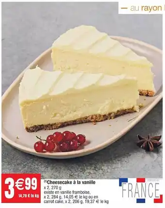 Cheesecake à la vanille