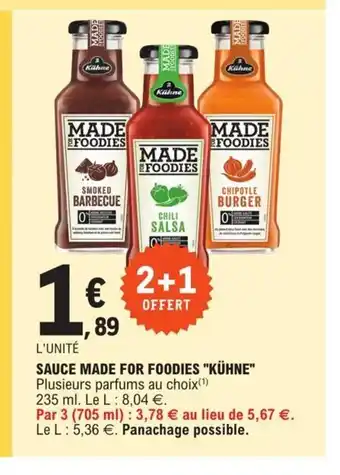 E.Leclerc Sauce Made For Foodies Kühne offre