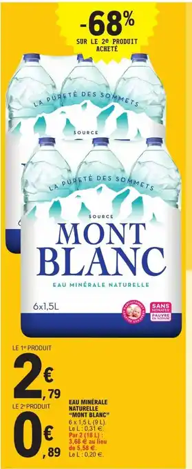 E.Leclerc Eau Minérale Naturelle Mont Blanc offre