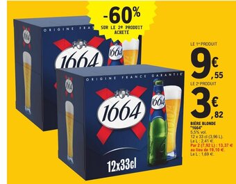 E.Leclerc Bière Blonde 1664 offre