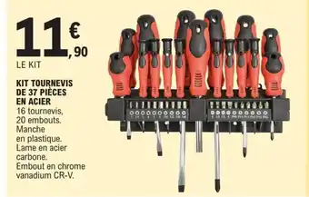 E.Leclerc Kit Tournevis de 37 Pieces En Acier offre